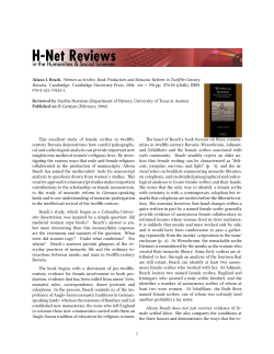 Untitled [Martha Newman on Women as Scribes: Book - H-Net