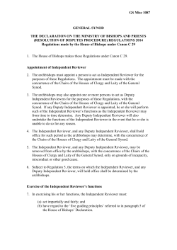 GS Misc 1087 GENERAL SYNOD THE DECLARATION ON THE