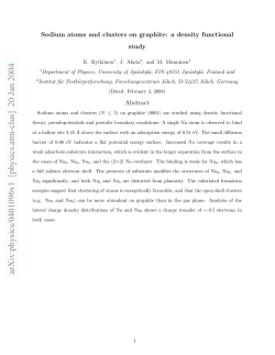 Sodium atoms and clusters on graphite: a density functional study
