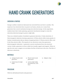 hand crank generators
