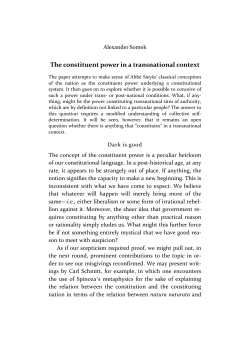 The constituent power in a transnational context