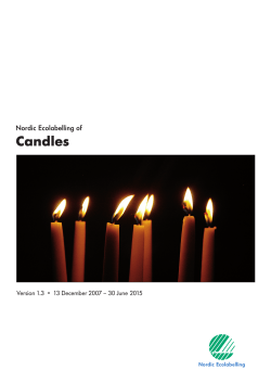 Nordic Ecolabelling of Candles