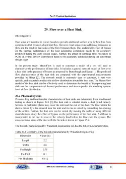 29. Flow over a Heat Sink