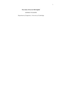 hw&aelig;t - The International Society for the Linguistics of English