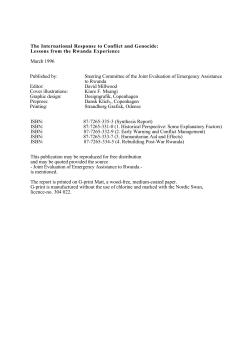 Early Warning and Conflict Management