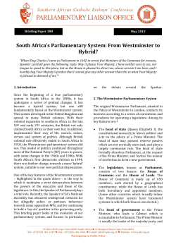 South Africa`s Parliamentary System: From Westminster to Hybrid?