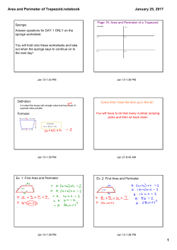 Area and Perimeter of Trapezoid.notebook
