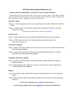 APA (6th edition) Sample References List