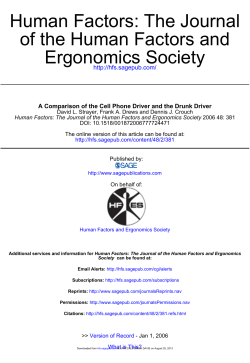 A Comparison of the Cell Phone Driver and the Drunk Driver