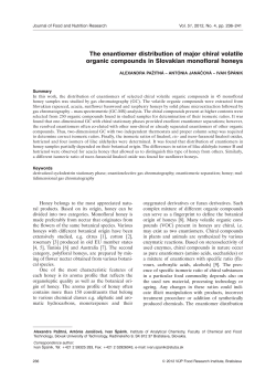 The enantiomer distribution of major chiral volatile organic