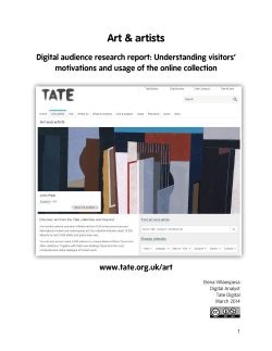 Art and artists audience research report