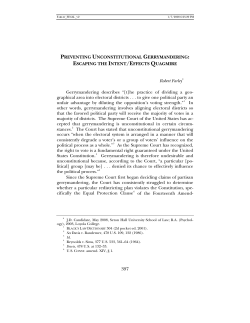 Preventing Unconstitutional Gerrymandering: Escaping the Intent