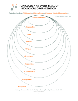 Toxicology and biological organization worksheet