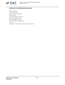California Pre-Statehood Documents