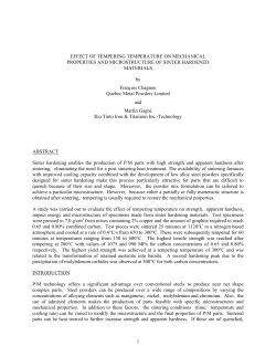 effect of tempering temperature on mechanical properties and