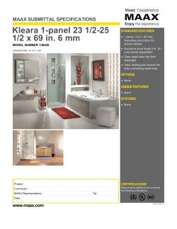 Kleara 1-panel 23 1/2-25 1/2 x 69 in. 6 mm