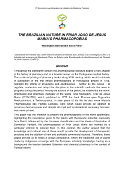 the brazilian nature in friar jo&atilde;o de jesus maria`s
