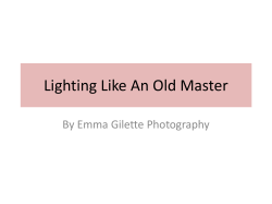 Lighting Like An Old Master