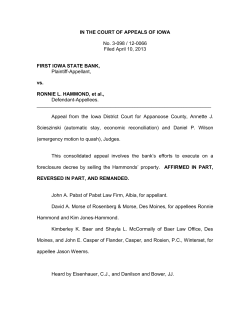 IN THE COURT OF APPEALS OF IOWA No. 3-098