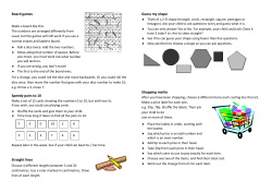 Board games Speedy pairs to 10 Straight lines Guess my shape