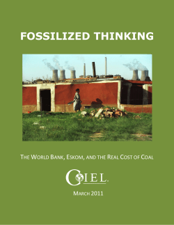 Fossilized Thinking - Center for International Environmental Law