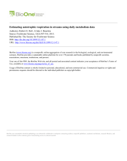 Estimating autotrophic respiration in streams using daily metabolism