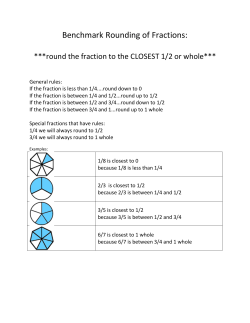 Benchmark Rounding of Fractions: