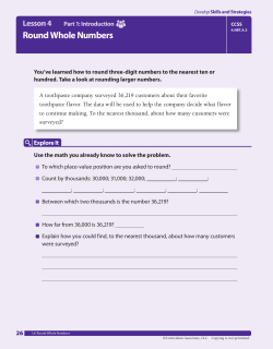Round Whole Numbers - The Lesson Builder