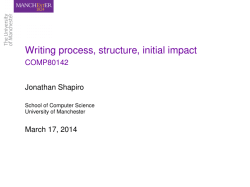 Writing process, structure, initial impact