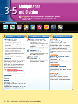 Multiplication and Division
