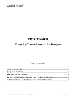a refugee advocacy toolkit