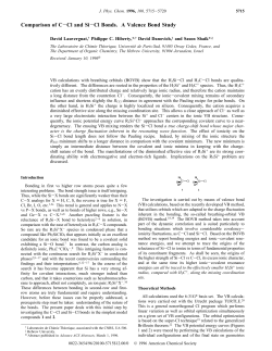 Comparison of C-Cl and Si-Cl Bonds. A Valence Bond Study
