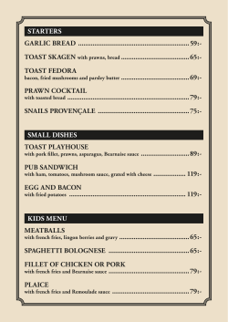 STARTERS GARLIC BREAD