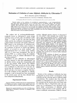 Mechanism of Oxidation of some Aliphatic Aldehydes