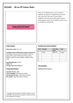 RU1502 - 30 cm PP Colour Ruler