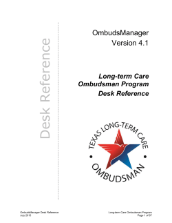Long-term Care Ombudsman Program Desk Reference