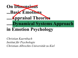 On Dimensions in Emotion Psychology