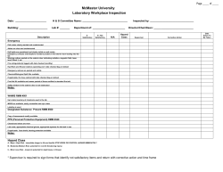 Lab Inspection Form - JHSC