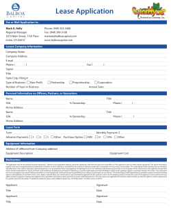 Lease Application