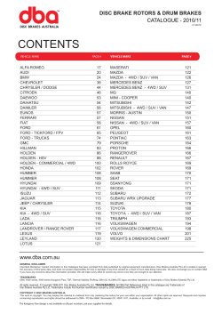 cONtENtS - Disc Brakes Australia