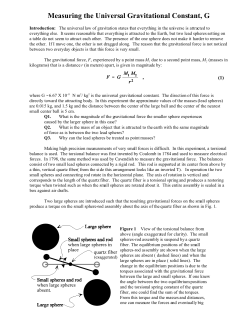 Measuring the Universal Gravitational Constant, G