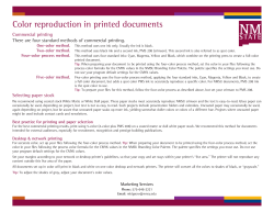 Color reproduction in printed documents