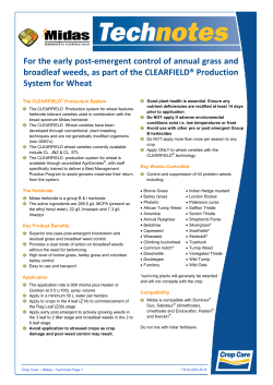 For the early post-emergent control of annual grass and