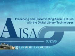 Preserving and Disseminating Asian Cultures with the Digital Library