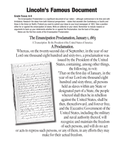 Lincoln`s Famous Document