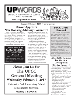 UPWords January/February 2017 - University Park Community