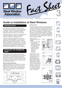 Guide to Installation of Steel Windows