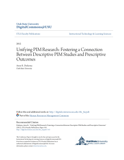 Unifying PIM Research: Fostering a Connection Between