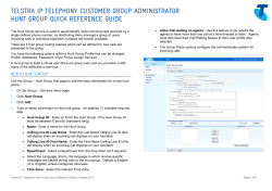 Hunt Group Quick Reference Guide