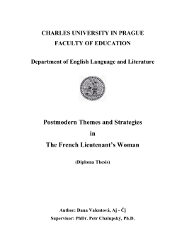 Postmodern Themes and Strategies in The French Lieutenant`s